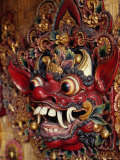 Traditional Balinese Wooden Mask for Sale in Ubud, Ubud, Indonesia Photographic Print by Adams Gregory