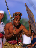 Traditional Sport of Stick-Fighting in Kuripan, Indonesia Photographic Print by John Banagan