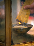 Burning Incense Sticks, Hong Kong, China Photographic Print by Ray Laskowitz