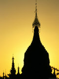 Sunrise Behind Ananda Temple Spire, Bagan, Mandalay, Myanmar (Burma) Photographic Print by Bernard Napthine