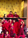 Monks Watching Annual Wangdu Tsechu (Festival), Wangdue Prodrang, Bhutan Photographic Print by Izzet Keribar