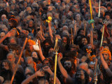 Naga Sadhus at Maha Kumbh Mela Festival, Allahabad, India Photographie par Anders Blomqvist