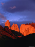 The Towers of Paine in Sunlight, Torres Del Paine National Park, Chile Photographic Print by Brent Winebrenner