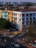 Busy Intersection on Sule Pagoda Road, Yangon, Myanmar (Burma) Photographic Print by Bernard Napthine