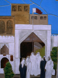 Tiled Painting on Roundabout along Corniche, Doha, Qatar Photographic Print by Chris Mellor