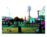 Coney Island In Neon Photographic Print by Kendall Diahann Eutemey
