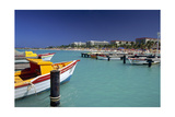 View of Palm Beach from the Fishing Pier Aruba Photographic Print by George Oze