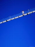 Crossing Buller Gorge Swingbridge, Near Murchison, West Coast, New Zealand Photographic Print by David Wall