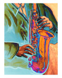 Bright Blue Giclee Print by Todd Horne