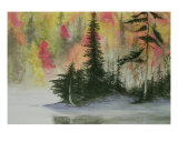 Fall Colors With Pines Giclee Print by Patricia Ackor