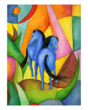 Blue Horses Giclee Print by Miriam Nerlove