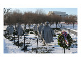 Korean War Veterans Memorial Snow Photographic Print by William Luo