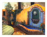 Mexican Court Yard Giclee Print by Mary Rucker