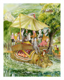 The Hippo Ferry Giclee Print by Michael Ford