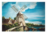 Windmill Giclee-trykk av tara benet Windmill Giclee-trykk av tara benet