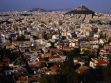 Cityscape from Acropolis (Sacred Rock) Athens, Attica, Greece Photographic Print by Glenn Beanland