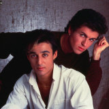 Wham, George Michael and Andrew Ridgeley, March 1986 Photographie