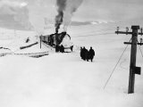 Relief Train Reaches Last Snow Block Photographic Print