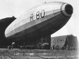 The R80 Airship Being Launched from Its Shed, July 1920 Photographic Print