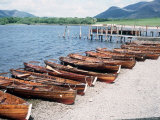 Rowboats on the Derwent Water in Keswick Cumbria Photographic Print