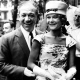 Sid James at Tommy Steele's Wedding with Wife Fotografie-Druck