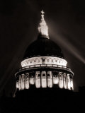 St. Paul's Cathedral in London Lit up at Night for Victory Day Celebrations, June 1946 Photographic Print