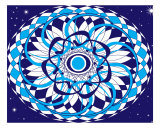 Blue Mandala Lámina fotográfica por Jan Criquelion Blue Mandala Lámina fotográfica por Jan Criquelion