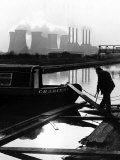 Industrial Scene with Canal and Long Boat, 1971 Photographic Print