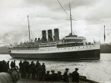 Coastal Steamer Ship Princess Marguerite Leaving Clydebank River, March 1925 Photographic Print