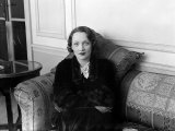 Marlene Dietrich Actress, Portrait Smiling Seated Sitting on Couch Sofa Photographic Print