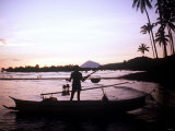 Fisherman at Sunset, Manadd North Sulawesi Indonesia Photographic Print
