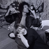 Jimi Hendrix World Famous Guitarist with Kathy Etchingham Photographic Print