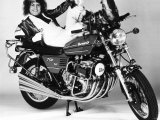 Marc Bolan with Benelli 750 Motorbike, 1976 Photographic Print