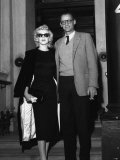 Marilyn Monroe and Her Husband Arthur Miller in London, 24th, July 1956 Photographie