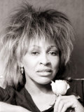 Singer Tina Turner on Tour Photographed in Her Hotel Room in Paris Fotografie-Druck