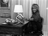 Singer Tina Turner on Tour Photographed in Her Hotel Room in Paris Photographie