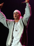 Eminem Singing Performing at the Gig on the Green Festival at Glasgow Green, August 2001 Photographic Print