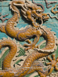 China, Beijing, Xicheng District, Behai Park, Detail of the Nine Dragon Screen Photographic Print by Walter Bibikow