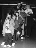 Osmonds Arriving at Heathrow with Mother Suzi and Father Alan Photographic Print