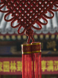 China, Beijing, Xicheng District, Behai Park, Chinese New Year Decoration Photographic Print by Walter Bibikow