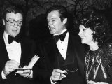 Michael Caine and Roger Moore with Third Wife Luisa, at Film Premiere Shout at the Devil Photographic Print