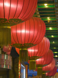 China, Beijing, Dongcheng District, Red Lanterns of Quanjude Duck Restaurant Off Wangfujing Dajie Photographic Print by Walter Bibikow