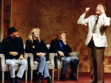 The Bee Gees Members Maurice Gibb Robin Gibb and Barry Gibb Appear on TV Programme This is Your Lif Lámina fotográfica
