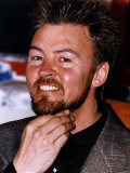Paul Young Launching Sponsored Shave for Children with Leukaemia Lámina fotográfica