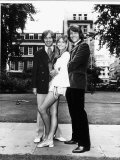 Olivia Newton John Standing Between the Two Other Members of Her Band Called Tomorrow Photographic Print