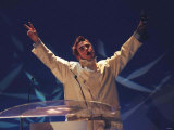Robbie Williams Formerly of Take That Presenting an Award at the Brit Awards 1996 Photographie