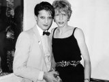 Angie Bowie Model and Former Wife of David Bowie with Mick Karn Bass Player Photographie