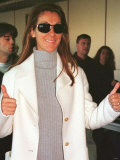 Singer Celine Dion at Heathrow Airport, November 1998 Photographie