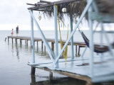 Jetty and Hammocks, Caye Caulker, Belize Photographic Print by Russell Young