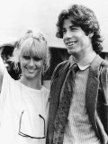John Travolta with Olivia Newton John with Whom He Starred in the Film Grease Photographic Print